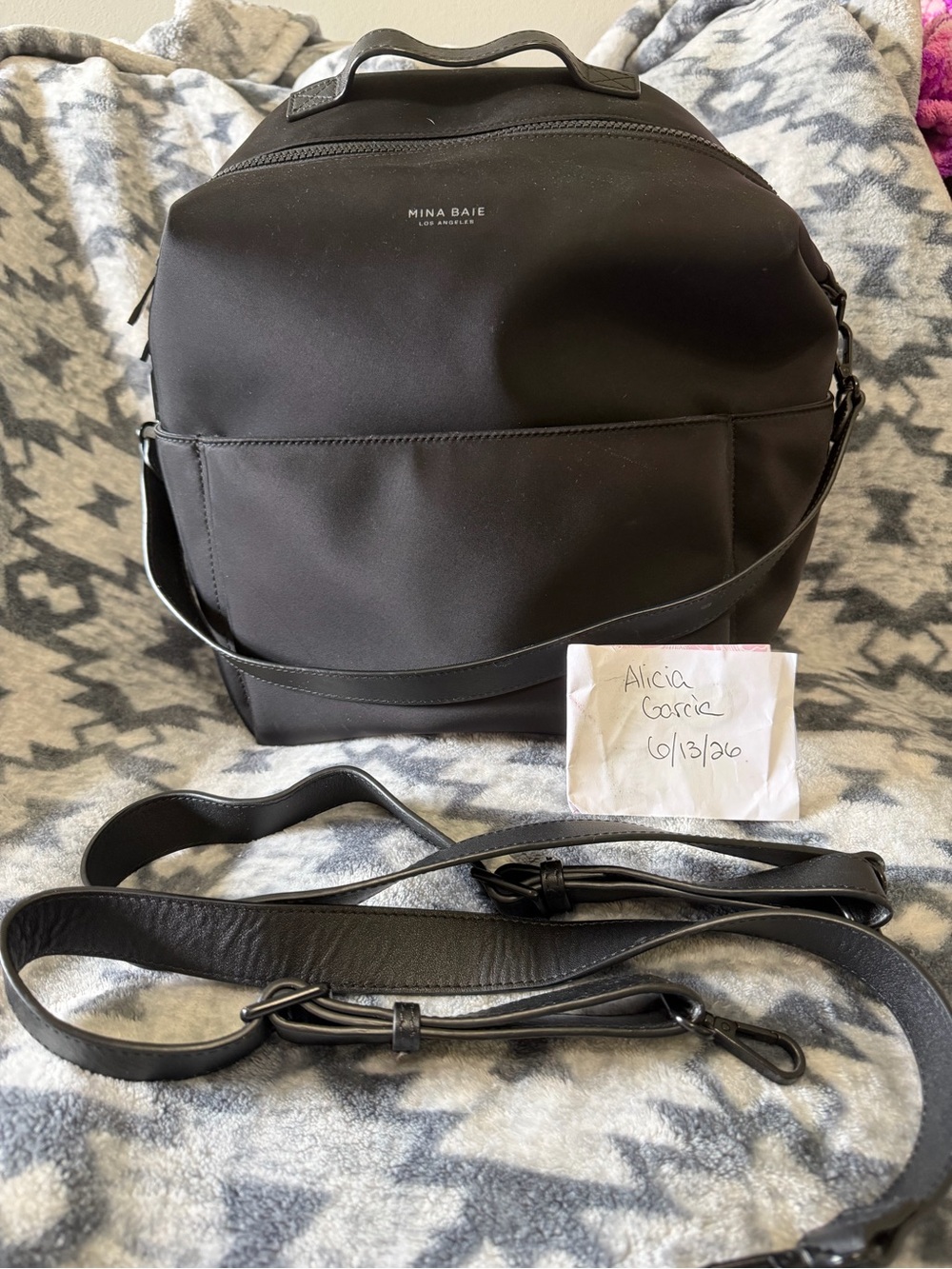 MINA BAIE Black Nylon Midi Stevie